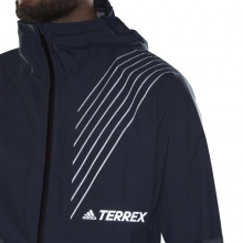 adidas Rain Jacket/ Transition Jacket TERREX 3L Zupahike Blue Grey Men